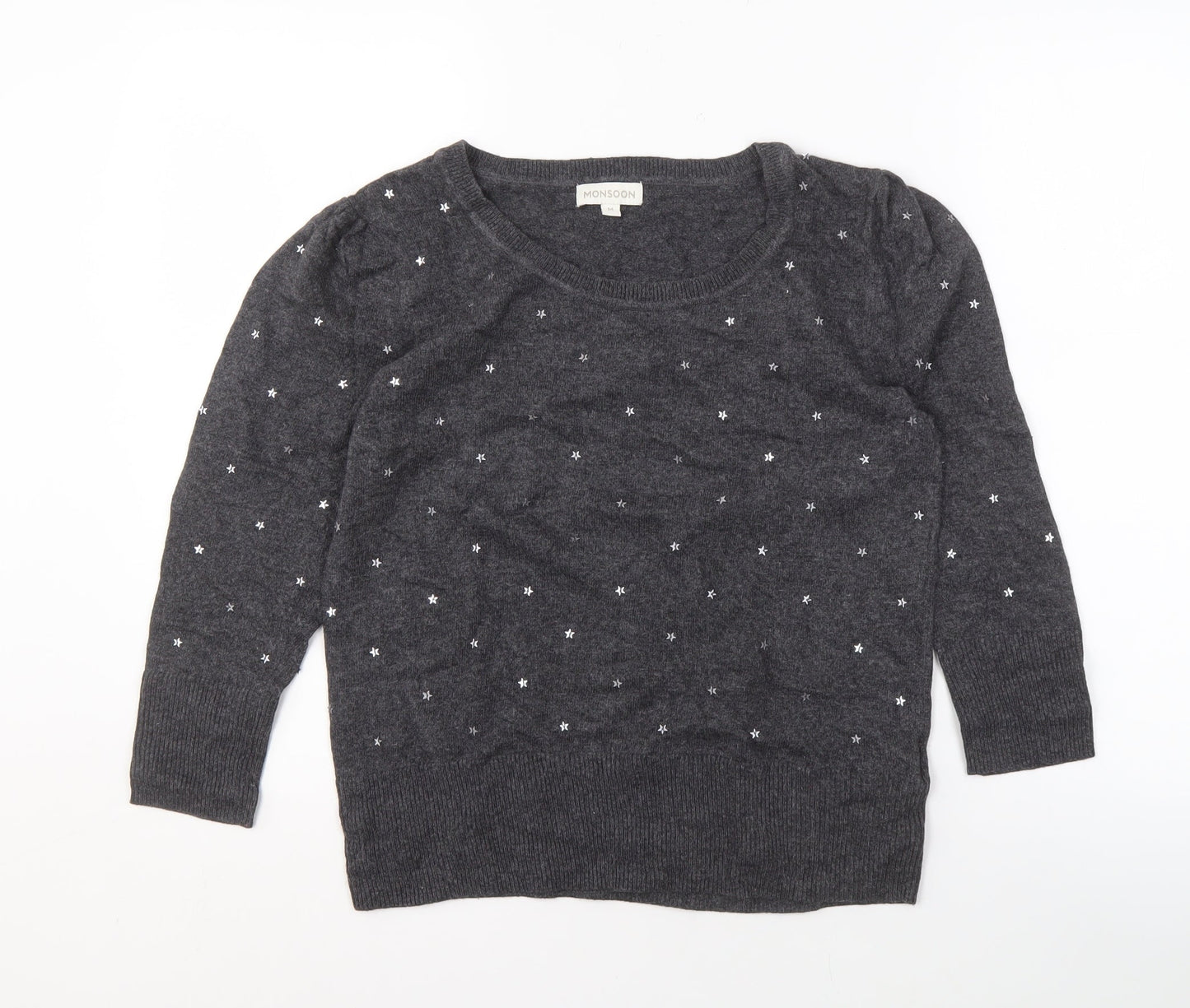 Womens UK Size M Monsoon Grey Pullover Jumper