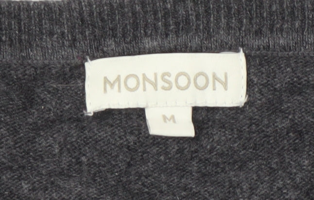 Womens UK Size M Monsoon Grey Pullover Jumper