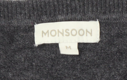 Womens UK Size M Monsoon Grey Pullover Jumper