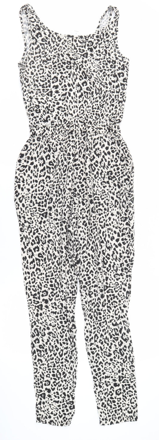 Vero Moda Women's Black & White Animal Print Jumpsuit - S