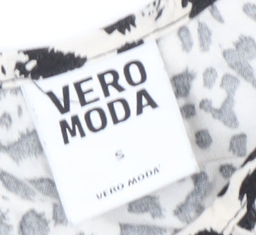 Vero Moda Women's Black & White Animal Print Jumpsuit - S
