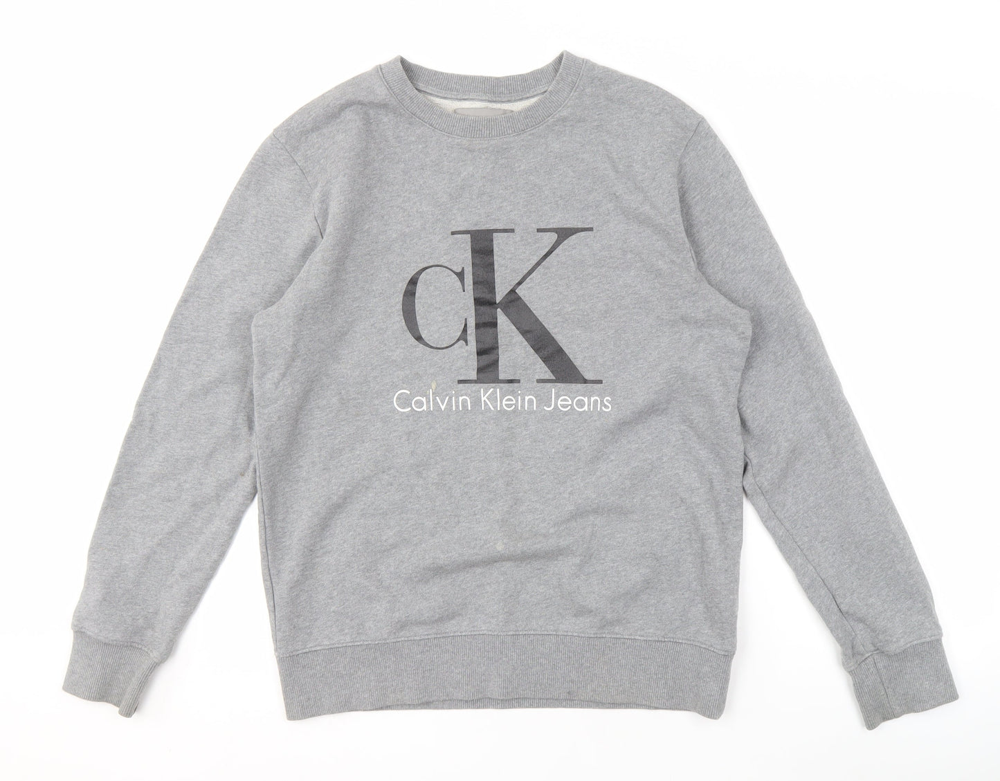 Mens UK Size M Calvin Klein Grey Pullover Sweatshirt