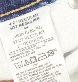 GAP Men's Blue Distressed Straight Jeans Size 27