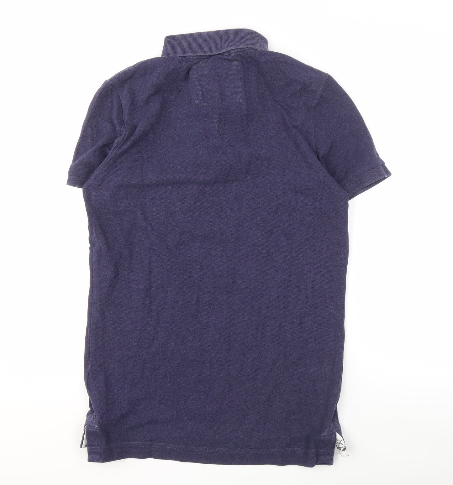 Superdry Men's Navy Cotton Polo Shirt M Pockets