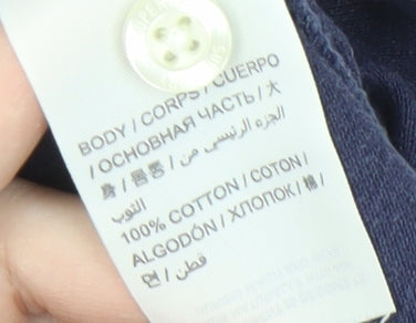 Superdry Men's Navy Cotton Polo Shirt M Pockets