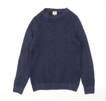 Lyle and Scott Men's Blue Pullover Jumper Size S