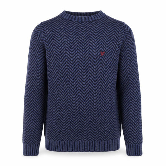 Lyle and Scott Men's Blue Pullover Jumper Size S