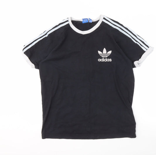 Adidas Men's Black Crew Neck T-Shirt, Size L