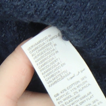 Fat Face Men's Blue Pullover Jumper, L, Crew Neck, Casual Winter Knit