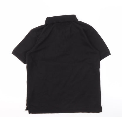 Slazenger Boys Black Polo, Size 146, Short Sleeve, Logo Accent