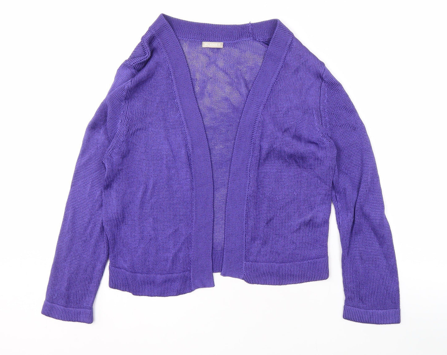 Womens UK Size S Planet Purple Cardigan Jumper