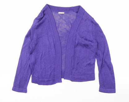 Womens UK Size S Planet Purple Cardigan Jumper