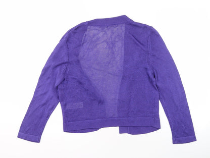 Womens UK Size S Planet Purple Cardigan Jumper