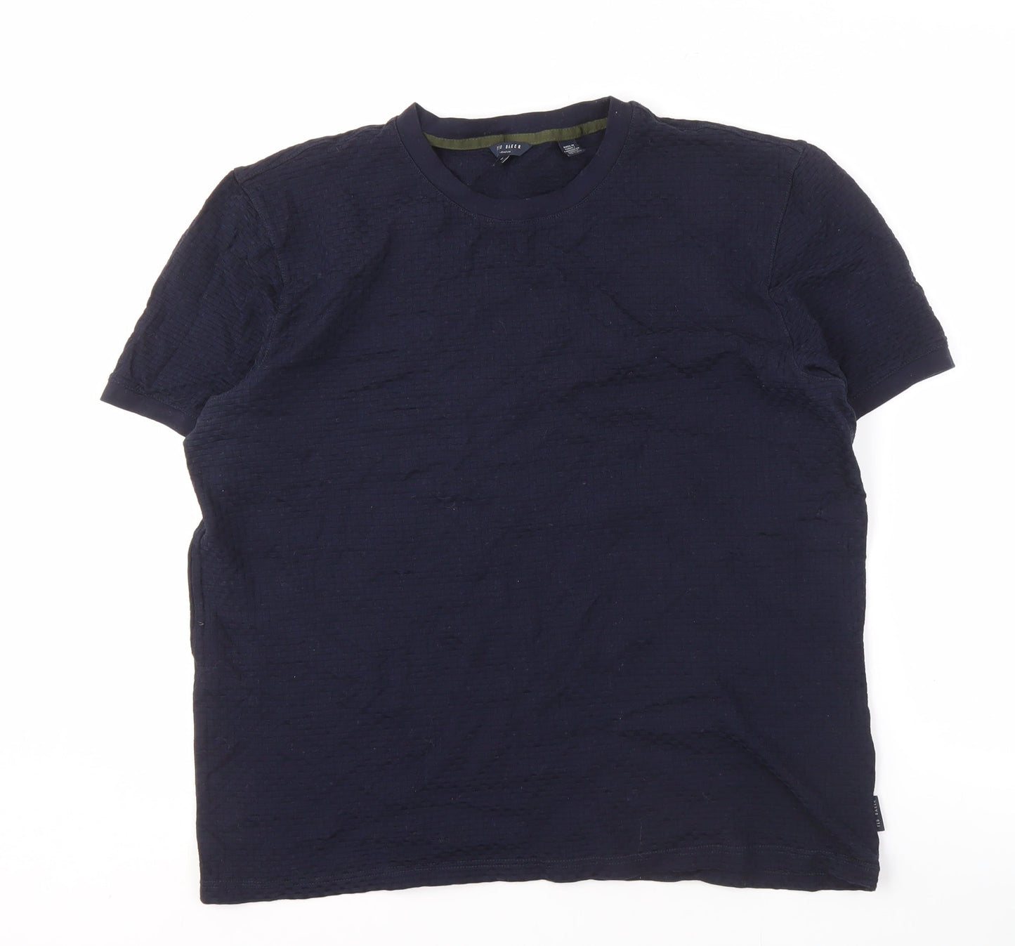 Ted Baker Men's Blue Cotton Crew Neck T-Shirt M