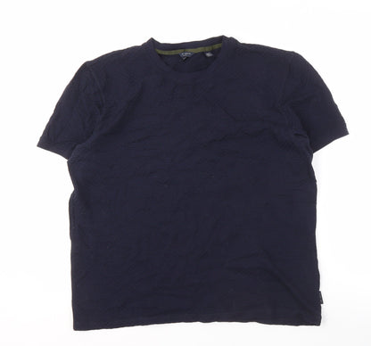 Ted Baker Men's Blue Cotton Crew Neck T-Shirt M