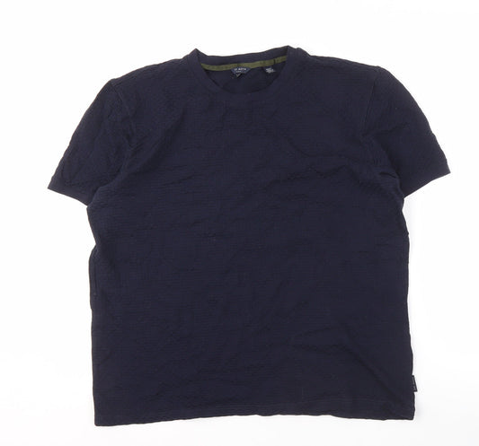 Ted Baker Men's Blue Cotton Crew Neck T-Shirt M