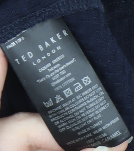 Ted Baker Men's Blue Cotton Crew Neck T-Shirt M