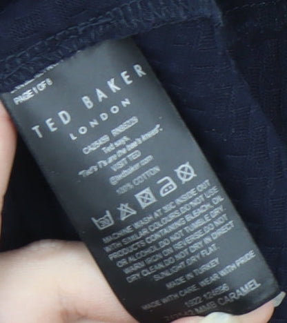 Ted Baker Men's Blue Cotton Crew Neck T-Shirt M