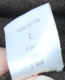 SoulCal Men's Brown Cotton V-Neck Jumper - L