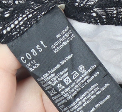 Womens UK Size 12 Coast   Black Trousers