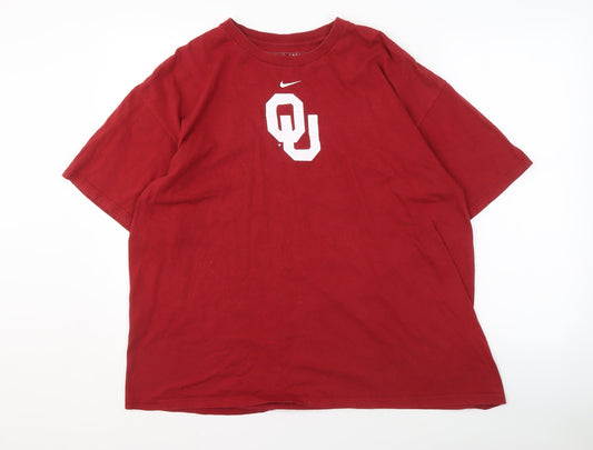Nike Men's Red XL T-Shirt with Logo