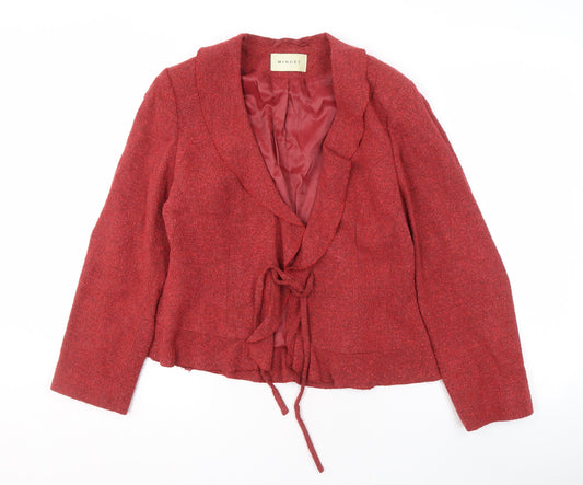Minuet Women's Red Blazer, Size 10, Bouclé Fabric