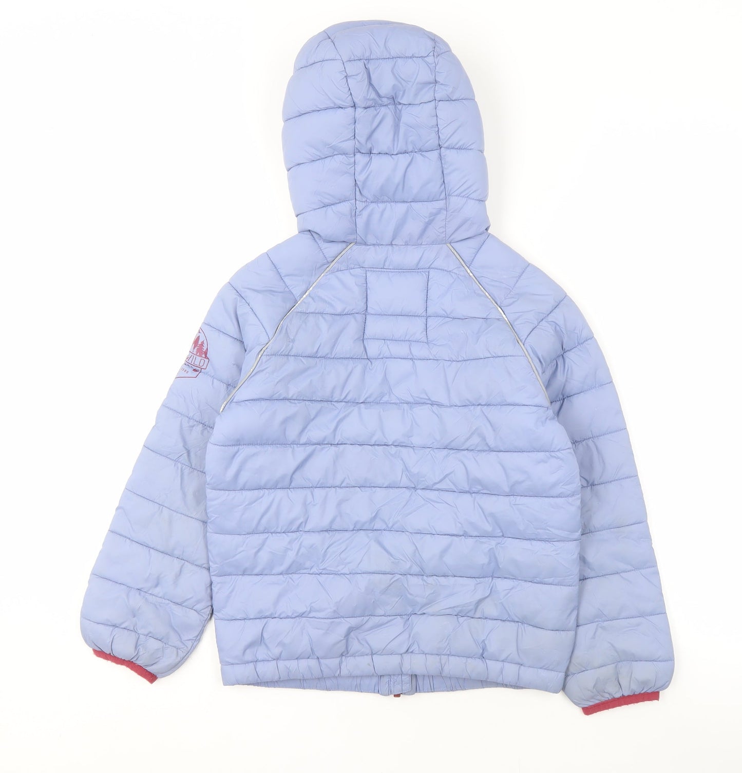 FatFace Boys Blue Puffer Jacket 8-9 Years Hooded Lightweight