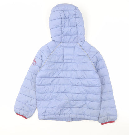 FatFace Boys Blue Puffer Jacket 8-9 Years Hooded Lightweight