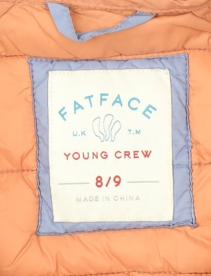 FatFace Boys Blue Puffer Jacket 8-9 Years Hooded Lightweight