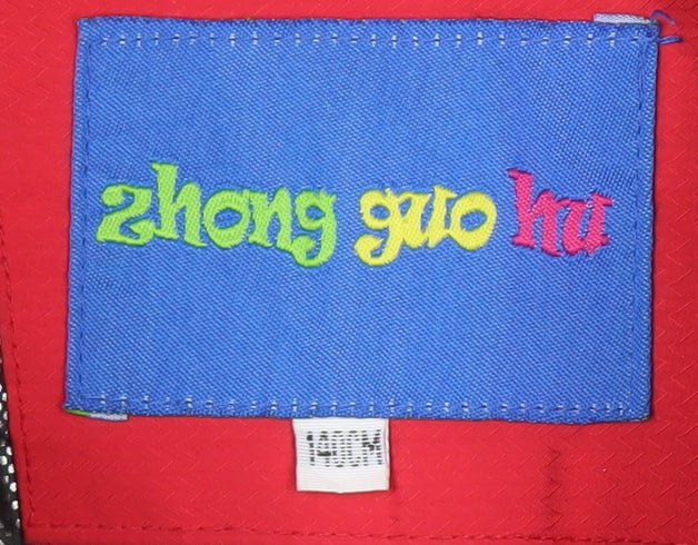 Zhong Guo Hu Boys Red Hooded Puffer Jacket