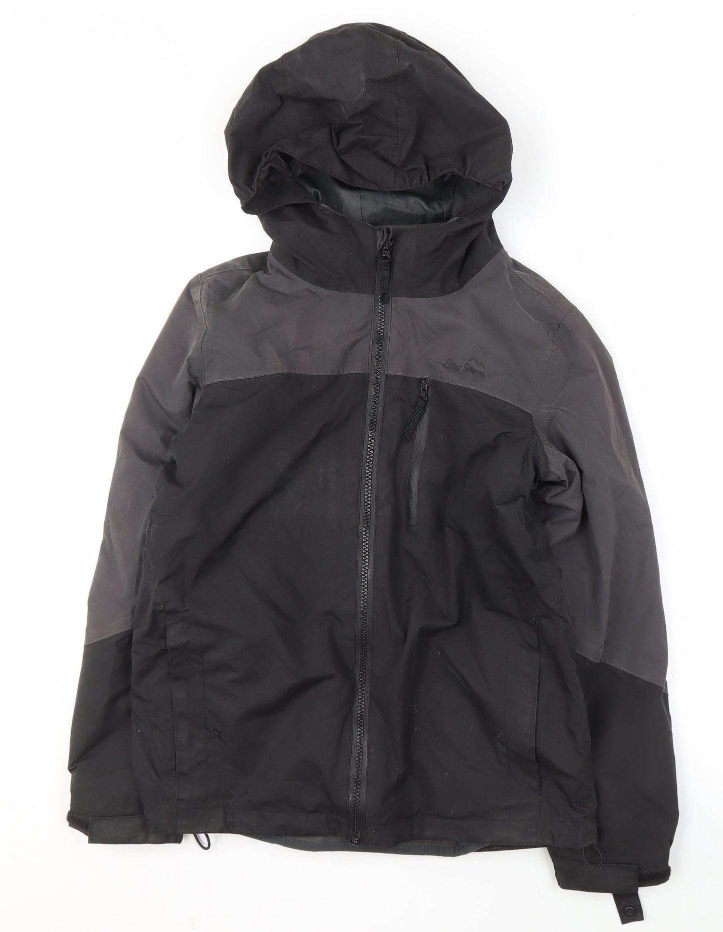 Peter Storm Boys Black Parka Jacket, Size 11-12, Hooded