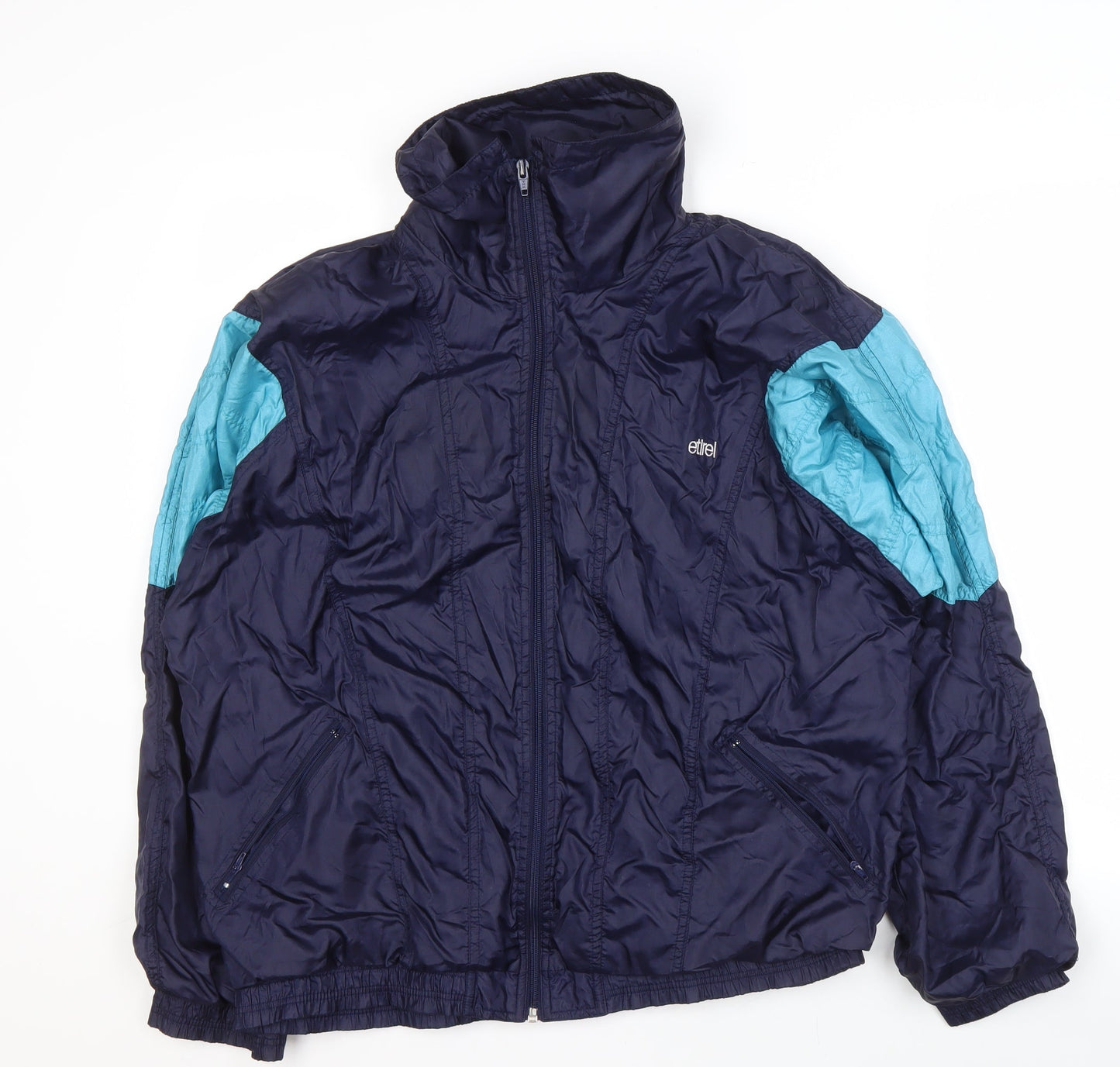 Etirel Men's Blue Windbreaker Jacket Size 44