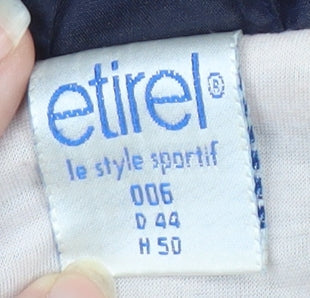 Etirel Men's Blue Windbreaker Jacket Size 44