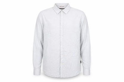 Front view of St. George by Duffer Men's White M Button-Up Shirt
