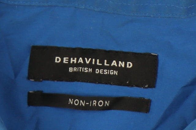 Mens UK Collar Size 43 Dehavilland Smart Blue  Dress Shirt