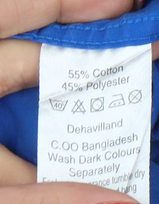 Mens UK Collar Size 43 Dehavilland Smart Blue  Dress Shirt