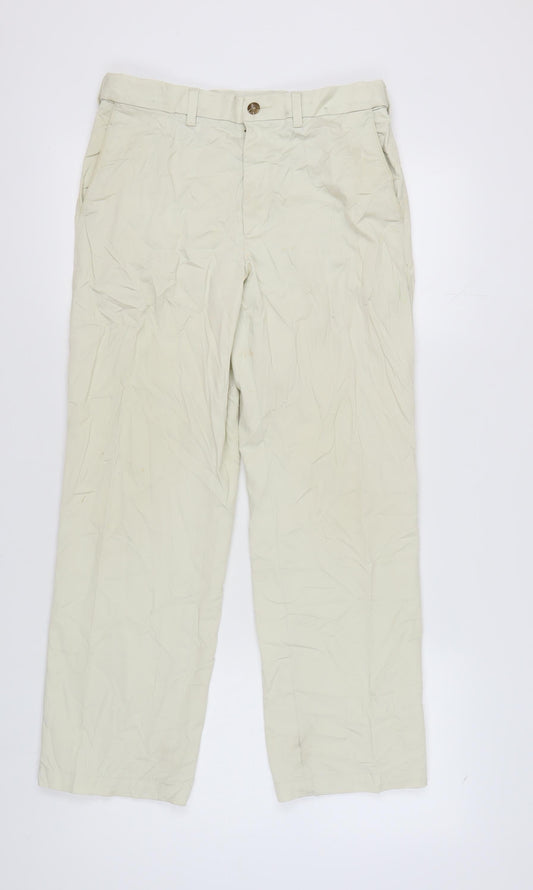 Marks and Spencer Beige Men's Trousers - Size 32