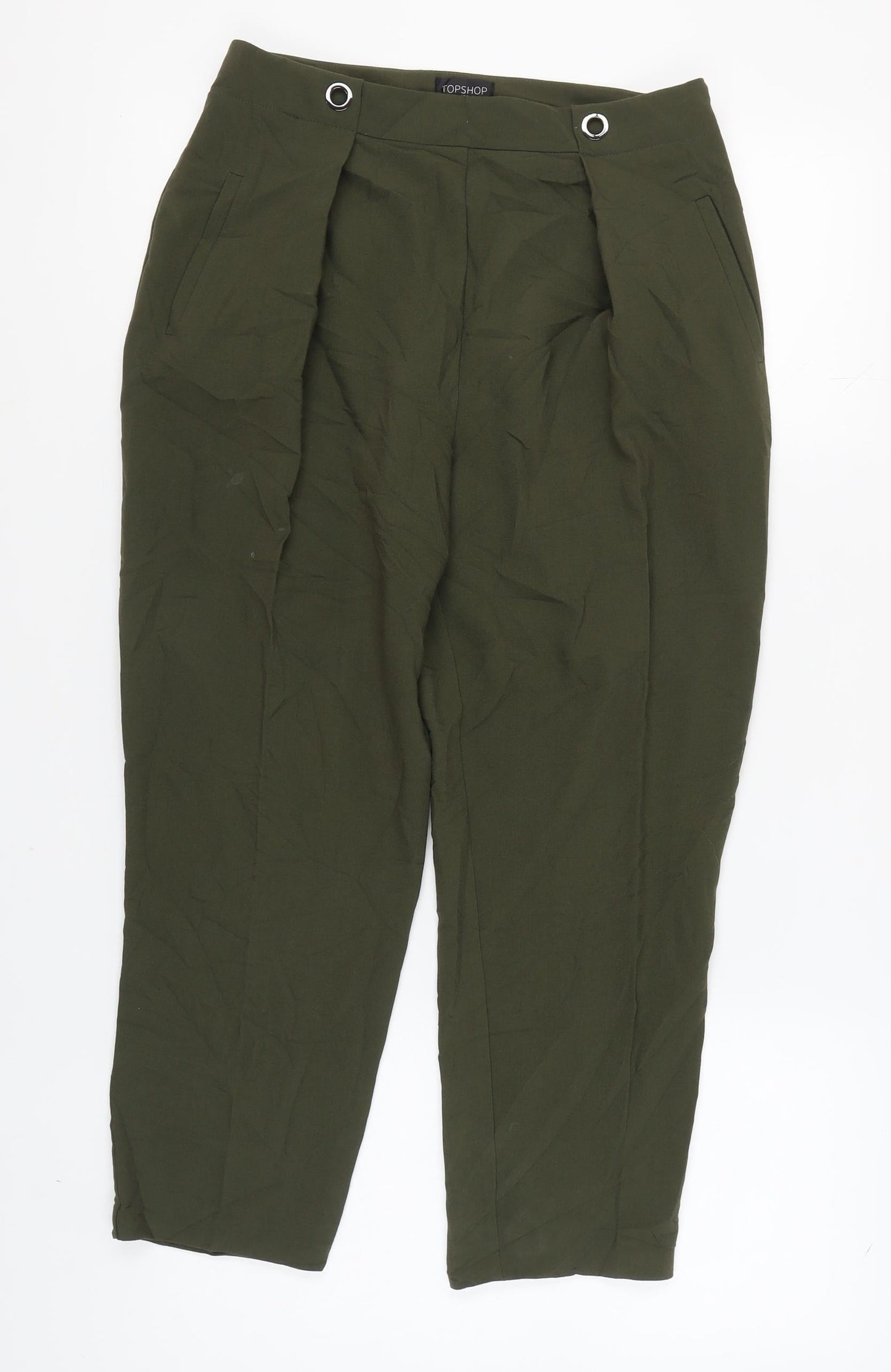 Topshop Women's Green Trousers Size 12