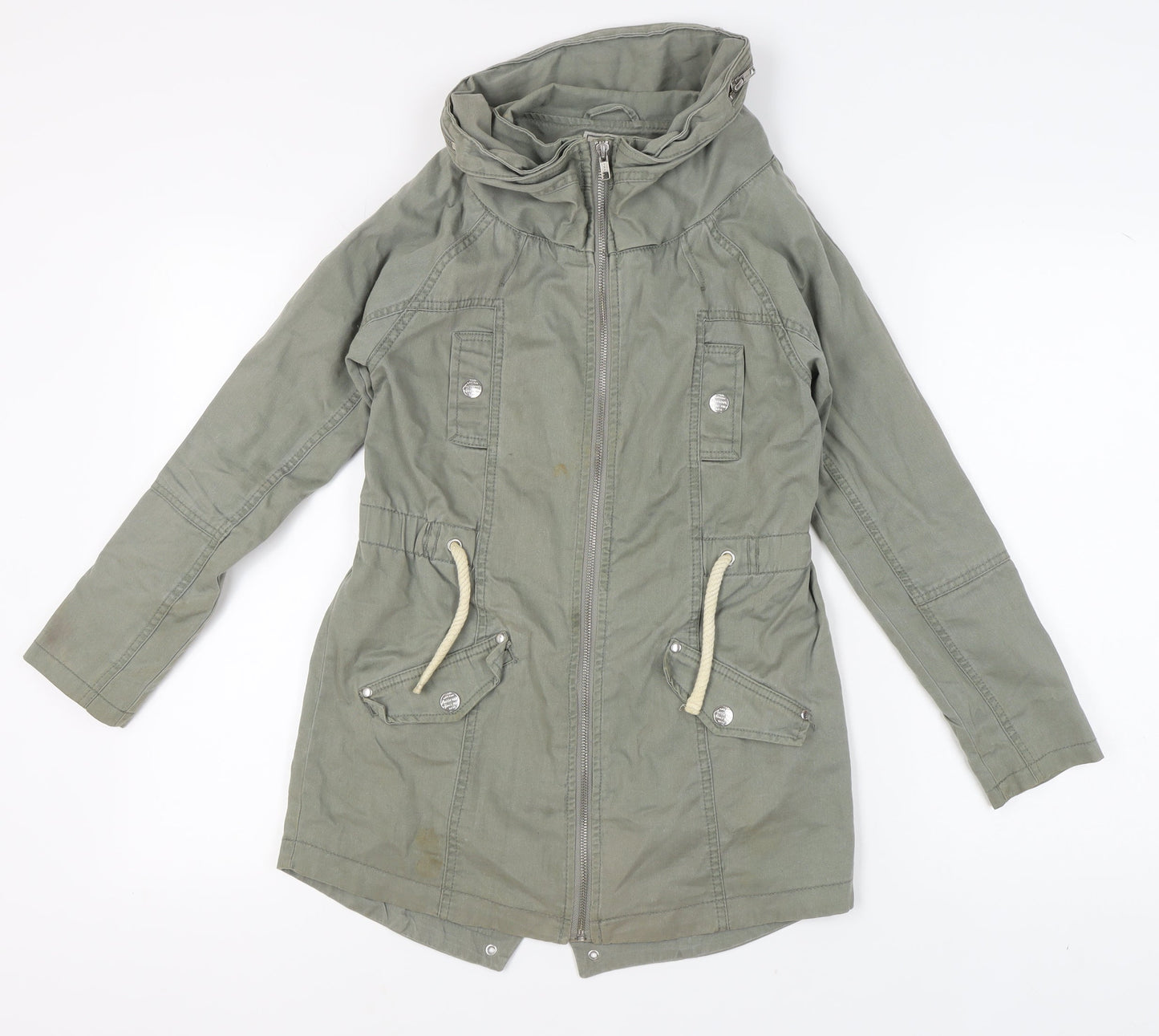 Next Girls Green Parka Jacket 11 Years