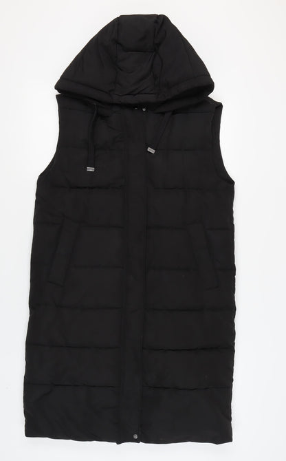 Womens UK Size Size:8 Stradivarius Black Puffer Jacket