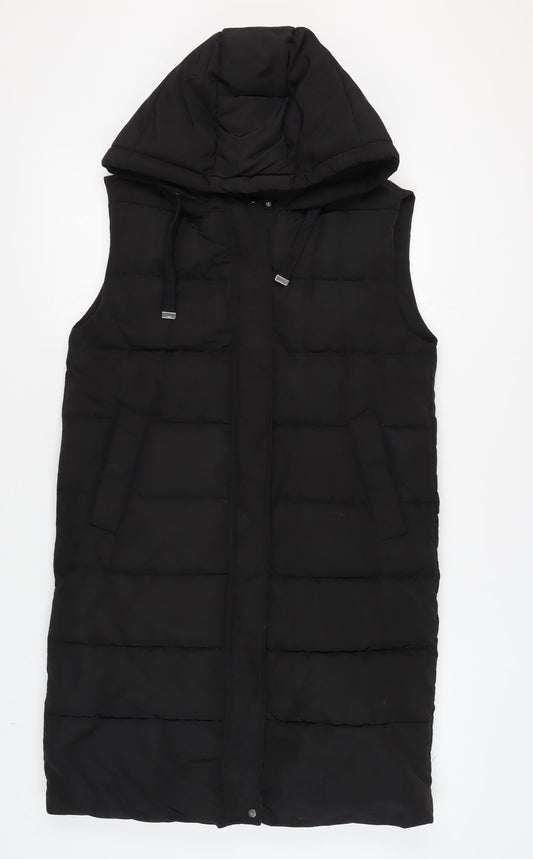 Womens UK Size Size:8 Stradivarius Black Puffer Jacket