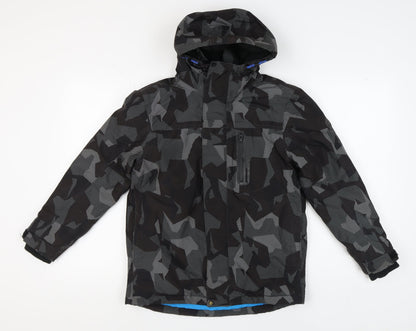 Next Boys Black Camouflage Puffer Jacket - 12 Years - Winter