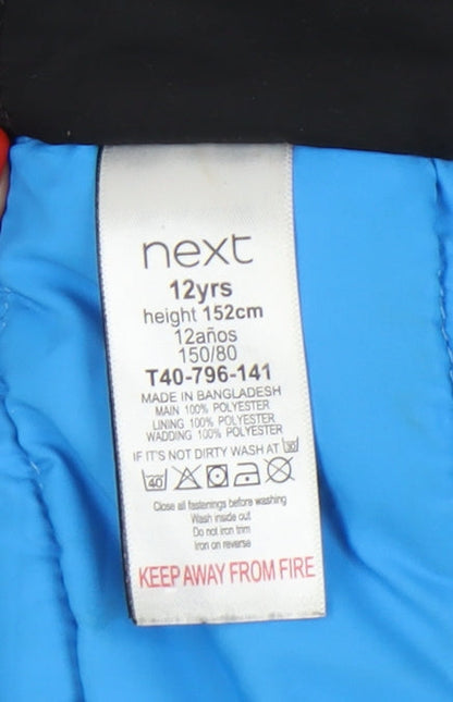 Next Boys Black Camouflage Puffer Jacket - 12 Years - Winter