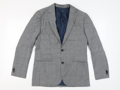 Mens UK Size 40 River Island Regular Grey Suit Jacket