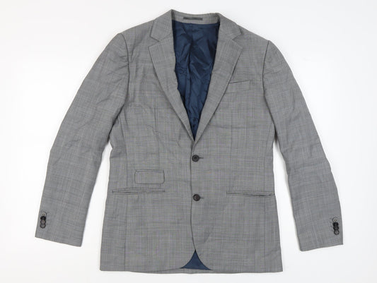 Mens UK Size 40 River Island Regular Grey Suit Jacket