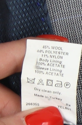 Mens UK Size 40 River Island Regular Grey Suit Jacket