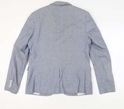 Mens UK Size 42 Topman Regular Blue Suit Jacket