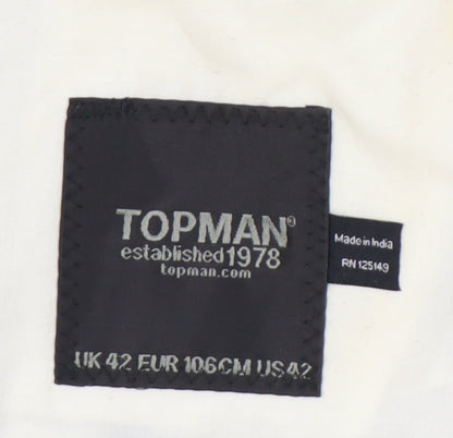 Mens UK Size 42 Topman Regular Blue Suit Jacket
