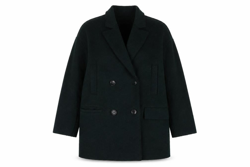 Womens UK Size M Zara Black Overcoat