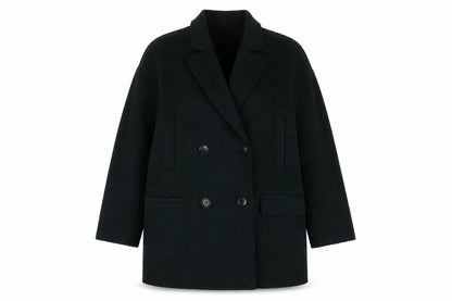 Womens UK Size M Zara Black Overcoat
